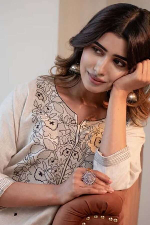 Style Notes:Pair it with oxidized silver earrings and a statement ring..Opt for soft waves or a sleek low bun hairstyle.Finish the look with tanned flats and a minimal tote bag for a chic look.